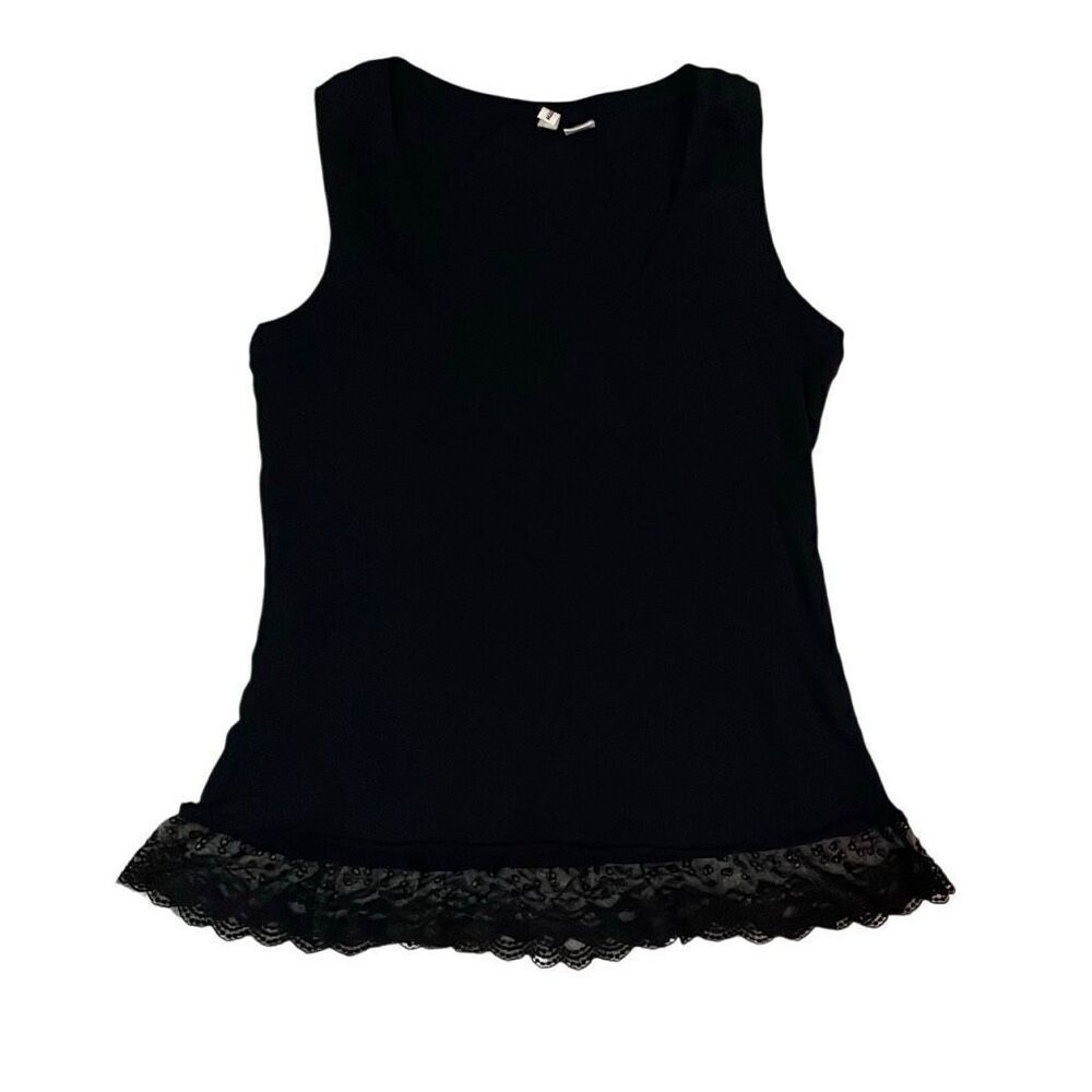 Moth Lace Trim Tank Top